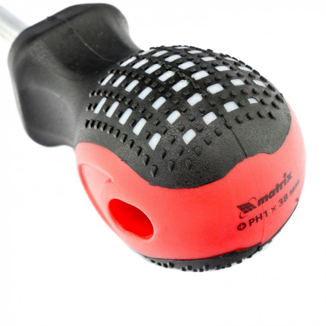 Отвертка Fusion, PH1 х 38 мм, CrV, трехкомпонентная рукоятка "Anti slip" Matrix, ( 11429 ) Отвертка Fusion, PH1 х 38 мм, CrV, трехкомпонентная рукоятка "Anti slip" Matrix, ( 11429 )