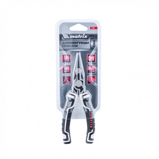 Длинногубцы прямые 165 мм, усиленная система, Pro Matrix, ( 17197 ) Длинногубцы прямые 165 мм, усиленная система, Pro Matrix, ( 17197 )