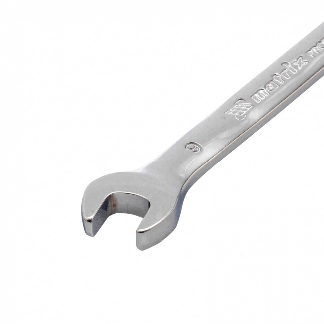 Ключ комбинированный трещоточный, 9 мм, CrV, шарнирный, зеркальный хром Matrix ( 14826 ) Ключ комбинированный трещоточный, 9 мм, CrV, шарнирный, зеркальный хром Matrix ( 14826 )